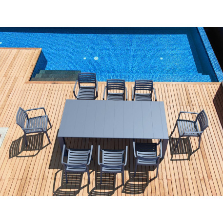 Стіл Siesta Vegas 180-220 Dark Grey12