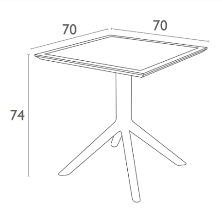 Стіл Siesta Paris Table 70 Black3