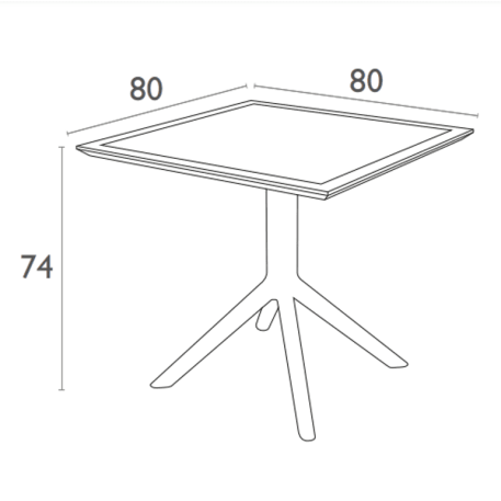 Стіл Siesta Sky Table 80 Olive green3