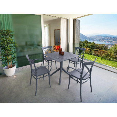 Стіл Siesta Sky Table 80 Dark grey6