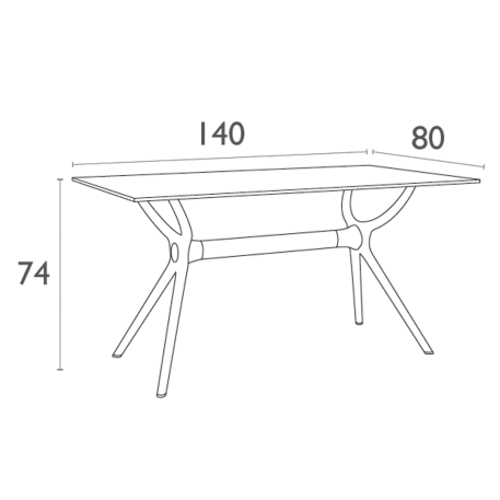 Стіл Siesta Air Table 140 Black3
