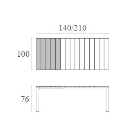 Стіл Siesta Atlantic Table 140/210 Taupe11