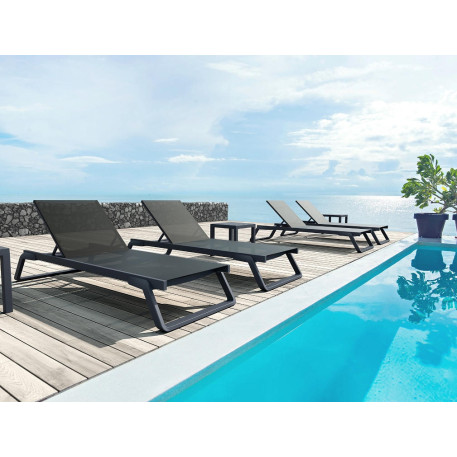 Шезлонг Siesta Tropic Dark Grey Black5