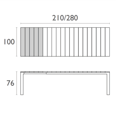 Стіл Siesta Atlantic Table 210/280 White7