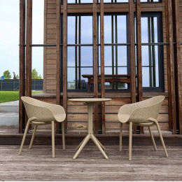 Комплект 2 стільця Siesta Sky Pro+  Стіл круглий Siesta Siesta Sky Folding Table 60 - Taupe