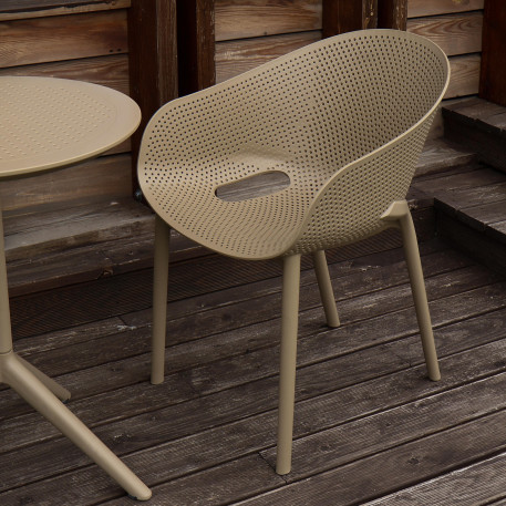 Комплект 2 стільця Siesta Sky Pro+  Стіл круглий Siesta Siesta Sky Folding Table 60 - Taupe1