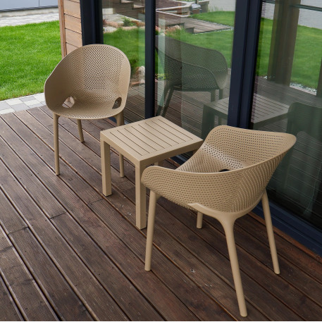 Комплект 2 стільця Siesta Sky Pro+  Стіл Siesta Ocean Side Table - Taupe1