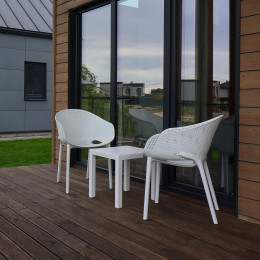 Комплект 2 стільця Siesta Sky Pro+  Стіл Siesta Ocean Side Table - White