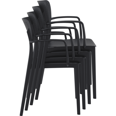Комплект меблів для кафе Siesta 2 стільці Loft та 1 стіл Sky Black3