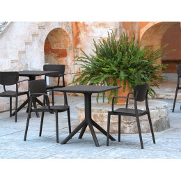 Комплект меблів для кафе Siesta 2 стільці Loft та 1 стіл Sky Black