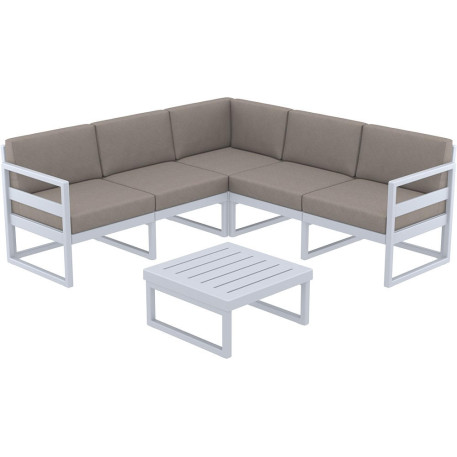 Комплект меблів для тераси Siesta Mykonos Lounge Corner Set Gray Сірий2