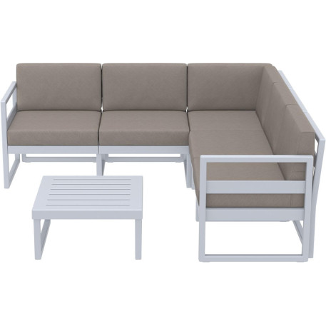Комплект меблів для тераси Siesta Mykonos Lounge Corner Set Gray Сірий3