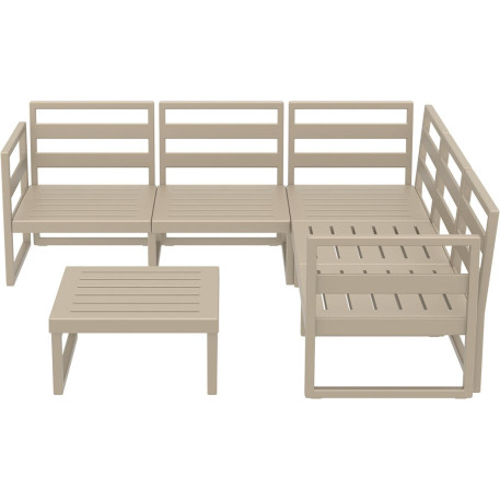 Комплект меблів для тераси Siesta Mykonos Lounge Corner Set Taupe Бежевий5