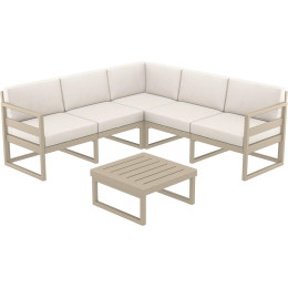 Комплект меблів для тераси Siesta Mykonos Lounge Corner Set Taupe Бежевий