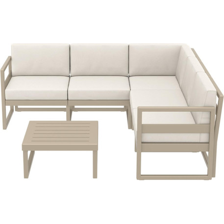 Комплект меблів для тераси Siesta Mykonos Lounge Corner Set Taupe Бежевий1