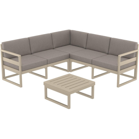 Комплект меблів для тераси Siesta Mykonos Lounge Corner Set Taupe Бежевий2