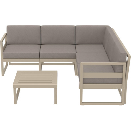 Комплект меблів для тераси Siesta Mykonos Lounge Corner Set Taupe Бежевий3