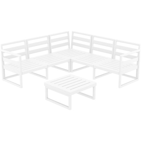 Комплект меблів для тераси Siesta Mykonos Lounge Corner Set White Білий5