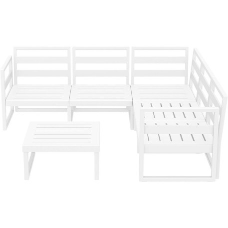 Комплект меблів для тераси Siesta Mykonos Lounge Corner Set White Білий4