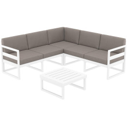 Комплект меблів для тераси Siesta Mykonos Lounge Corner Set White Білий