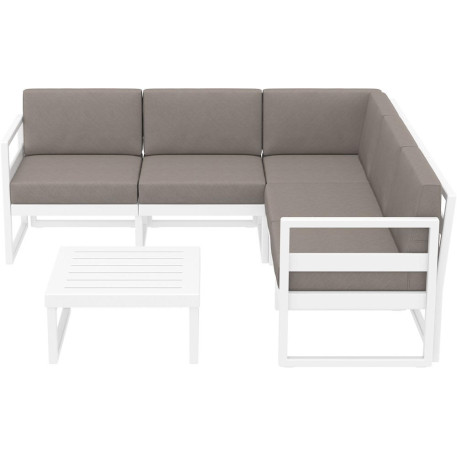 Комплект меблів для тераси Siesta Mykonos Lounge Corner Set White Білий1