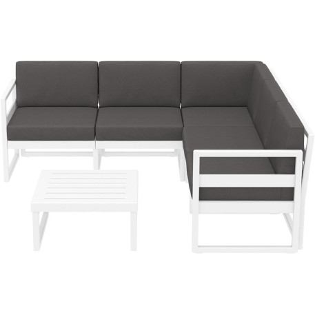 Комплект меблів для тераси Siesta Mykonos Lounge Corner Set White Білий3