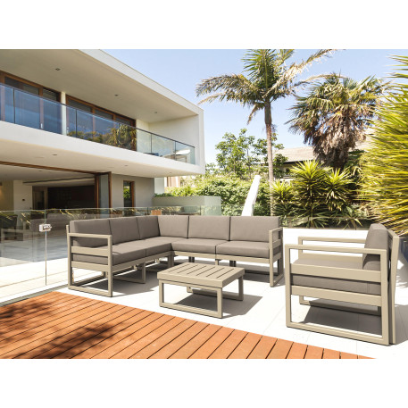 Комплект меблів для тераси Siesta Mykonos Lounge Corner Set White Білий9