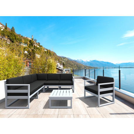 Комплект меблів для тераси Siesta Mykonos Lounge Corner Set White Білий10