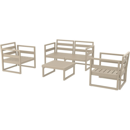 Комплект меблів для тераси Siesta Mykonos Lounge Set Taupe Бежевий6