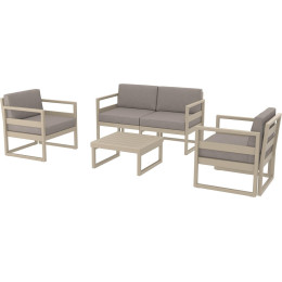 Комплект меблів для тераси Siesta Mykonos Lounge Set Taupe Бежевий