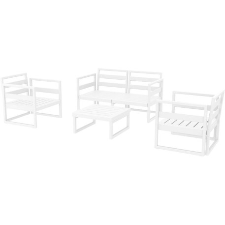 Комплект меблів для тераси Siesta Mykonos Lounge Set White Білий6