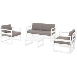 Комплект меблів для тераси Siesta Mykonos Lounge Set White Білий