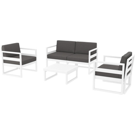 Комплект меблів для тераси Siesta Mykonos Lounge Set White Білий1