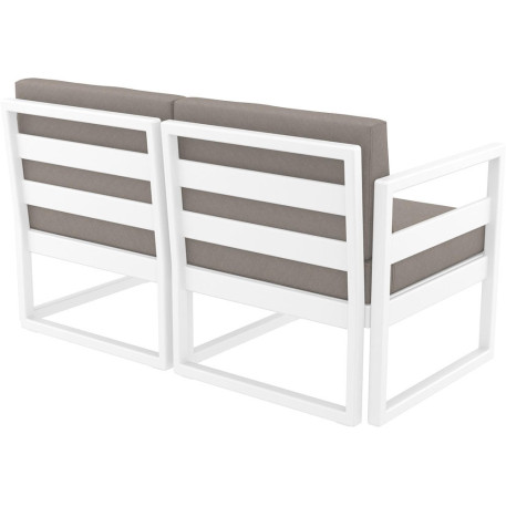 Комплект меблів для тераси Siesta Mykonos Lounge Set White Білий5