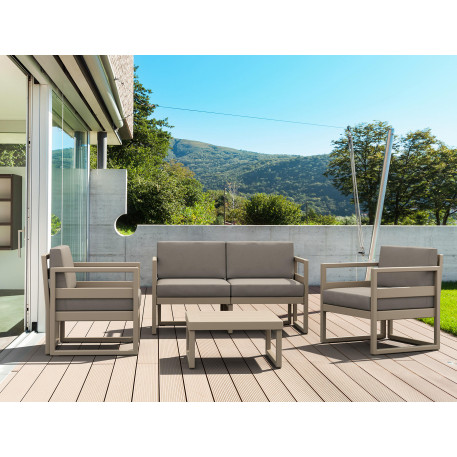 Комплект меблів для тераси Siesta Mykonos Lounge Set Gray Сірий11