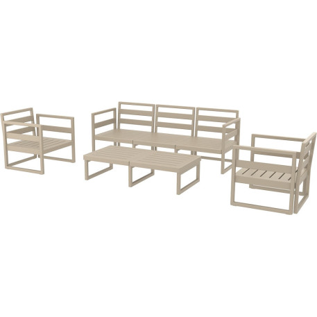 Комплект меблів для тераси Siesta Mykonos Lounge Set XL Taupe Бежевий10