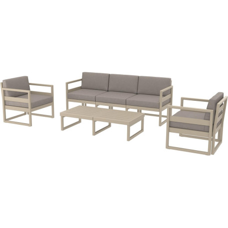 Комплект меблів для тераси Siesta Mykonos Lounge Set XL Taupe Бежевий1
