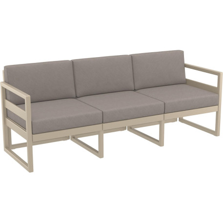 Комплект меблів для тераси Siesta Mykonos Lounge Set XL Taupe Бежевий5