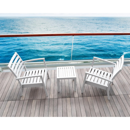 Стіл для шезлонгу Siesta Ocean Side Table White7