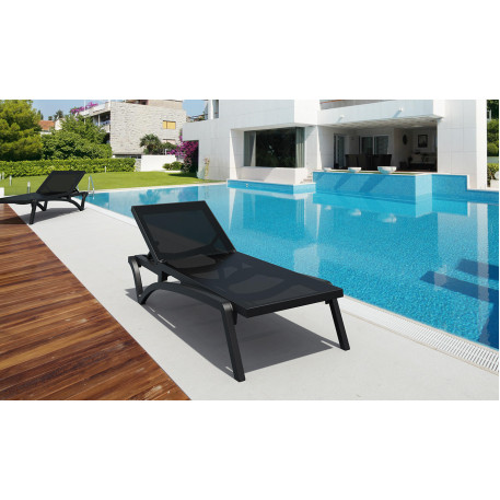 Шезлонг Siesta Pacific Black Black6