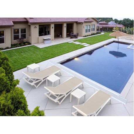 Шезлонг Siesta Pacific White Taupe6