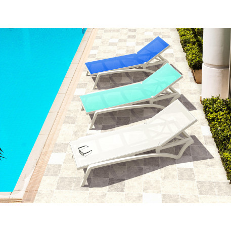 Шезлонг Siesta Pacific White Turqouise7
