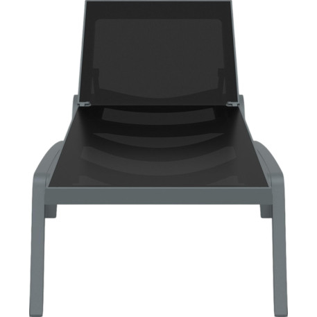 Шезлонг Siesta Pacific Dark Grey Black2