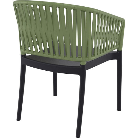 Стілець Siesta Portofino Armchair Black Olive Green3