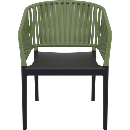 Стілець Siesta Portofino Armchair Black Olive Green2