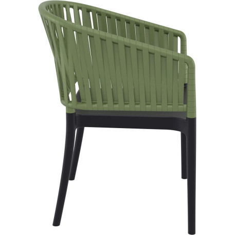 Стілець Siesta Portofino Armchair Black Olive Green1
