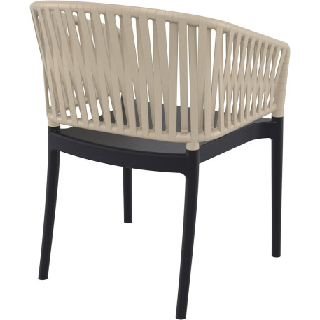 Стілець Siesta Portofino Armchair Black Taupe3