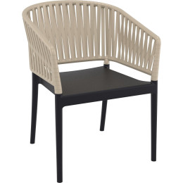 Стілець Siesta Portofino Armchair Black Taupe
