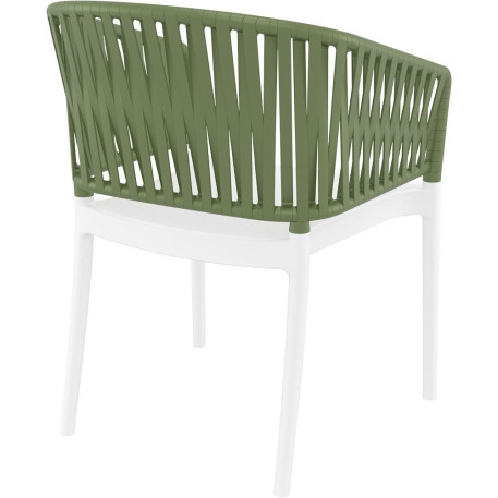 Стілець Siesta Portofino Armchair White Olive Green3