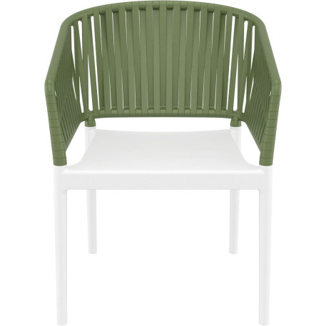Стілець Siesta Portofino Armchair White Olive Green2